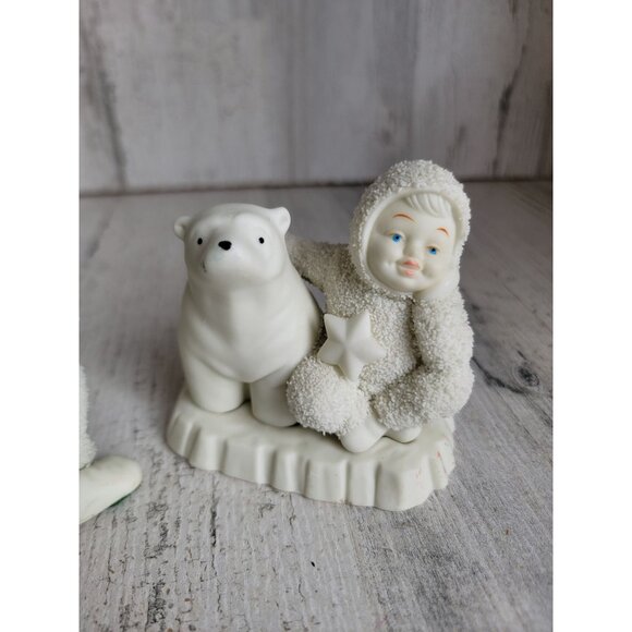 Dept 56 snow babies you are my lucky star polar bear Xmas figure set - Picture 3 of 7